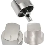 Silver Stove Control Knob for Oven/Hob Fits 444445538-573,61DFDO,61GDO
