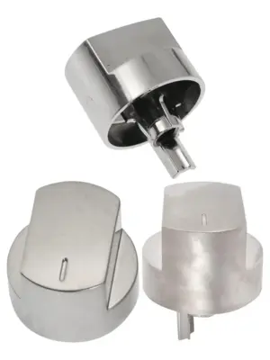 Silver Stove Control Knob for Oven/Hob Fits 444445538-573,61DFDO,61GDO