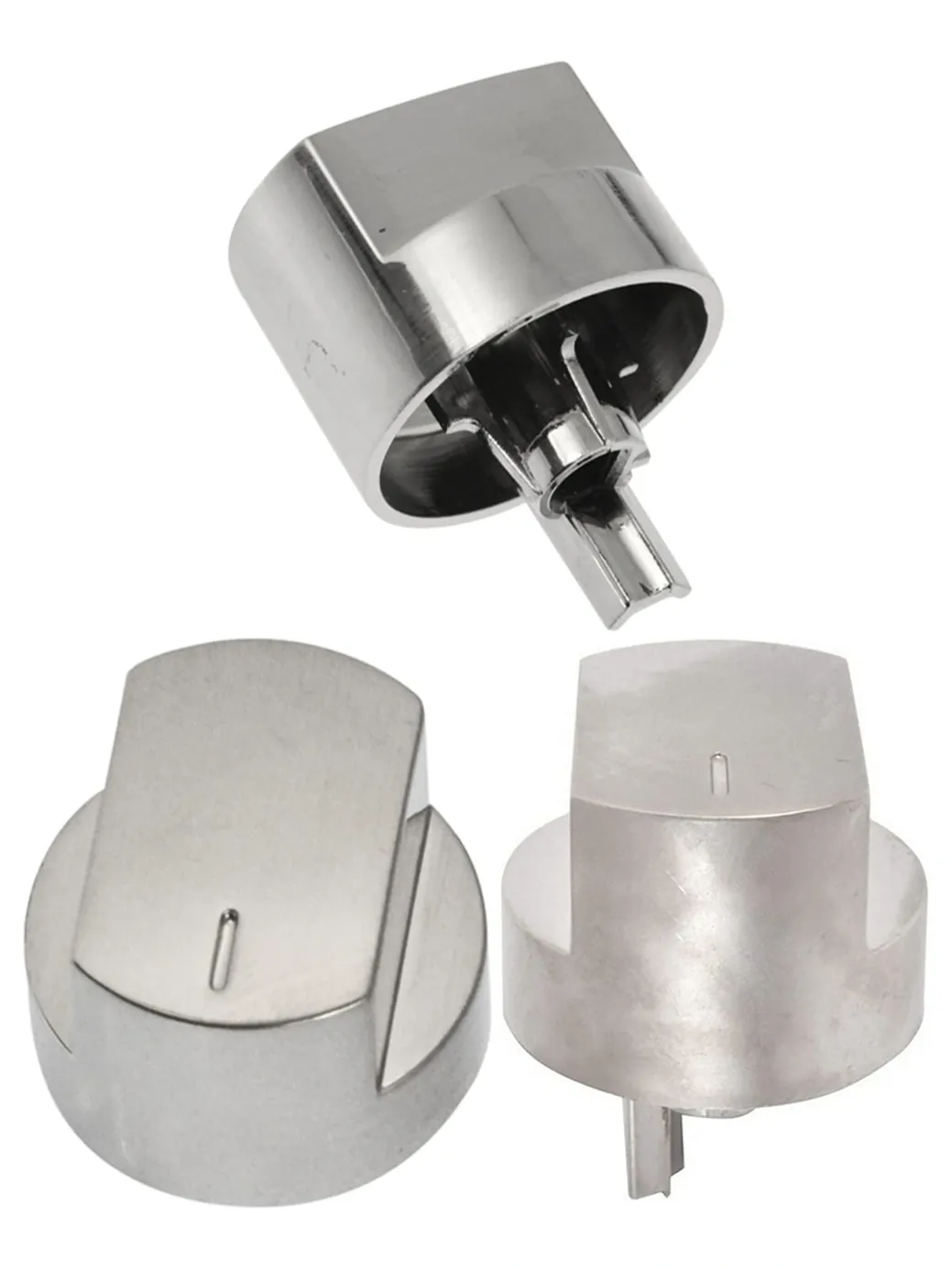Silver Stove Control Knob for Oven/Hob Fits 444445538-573,61DFDO,61GDO