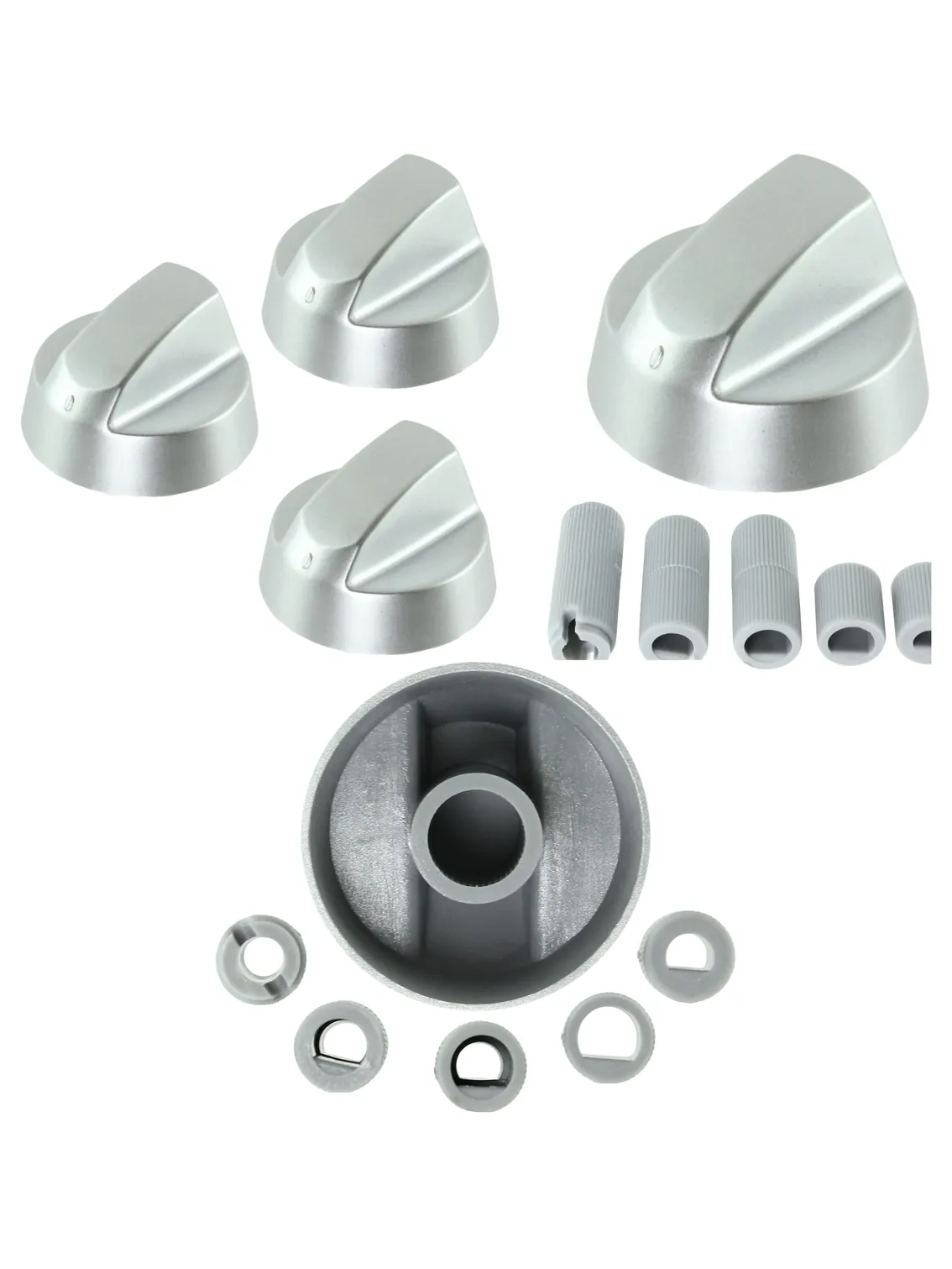 Silver Universal Knob Set – 3 Dials for Toaster, Oven & Trouser Press