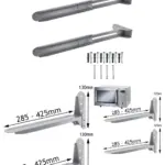 Silver Wall-Mount Brackets (2 Pack) for Tesco Microwave - Kitchen Mount