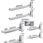Silver Wall Mount Brackets for Russell Hobbs Microwave Set of 2