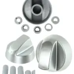 Silver ZANUSSI Oven Control Knob & Adapter Replacement Set