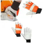 Size 10 High Vis Chainsaw Safety Gloves Heavy Duty Work Protection