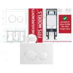 Skylo Concealed Toilet Flush Plate Kit - Gloss White 245x165 mm