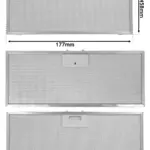 Smeg Cooker Hood Metal Mesh Filter 458x177mm – Fits KSEG5XSA & KSET56