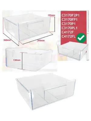 Smeg Drawer Box for C3170/C4172 Fridge Freezer – Top Middle