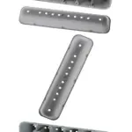 SMEG Drum Paddle Lifter Arm – 10‑Hole 211×48 mm Set of 3