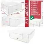 Smeg Fridge Freezer Top-Middle Drawer Organizer Box – Replacement Part