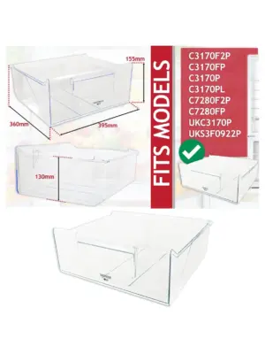 Smeg Fridge Freezer Top-Middle Drawer Organizer Box – Replacement Part
