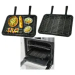 SMEG Large Grill Pan with Detachable Handles & Rack – Oven Accessory
