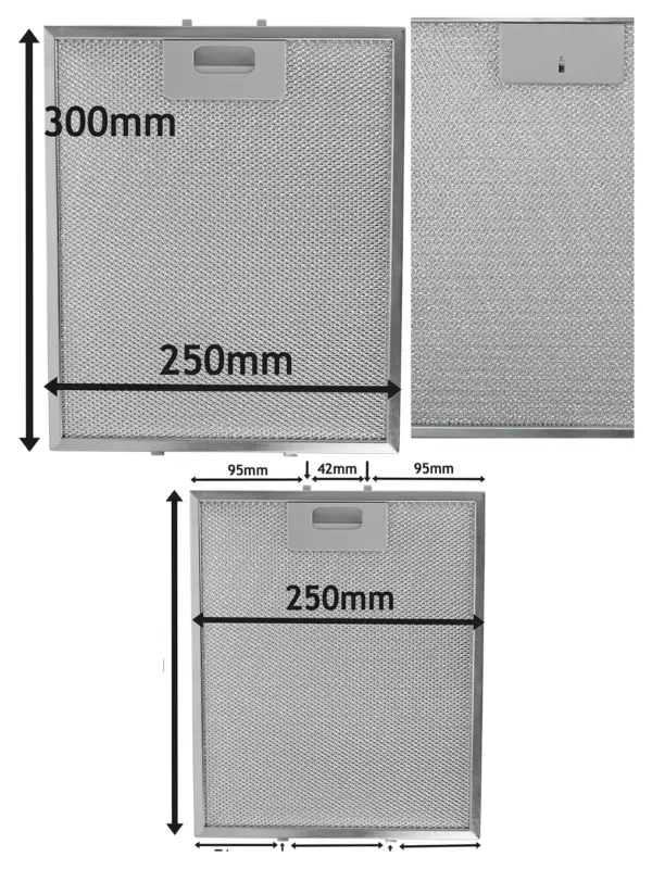 Smeg Silver Metal Mesh Grease Filter for Cooker Hood – 300×250 mm