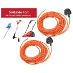 Sovereign 12m Power Cord for Lawn Mower, Strimmer & Hedge Trimmer