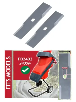 Sovereign FD2402 Garden Shredder Metal Blade 19.5 cm 2-Pack