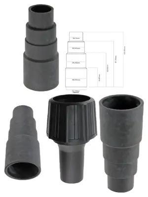 SPARES2GO 2‑Pack Dust Extractor Adapter for Makita – 26‑38mm Reducer