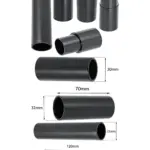 SPARES2GO 5-Pack 30‑35mm Extractor Adapter for Titan Sander Vacuums