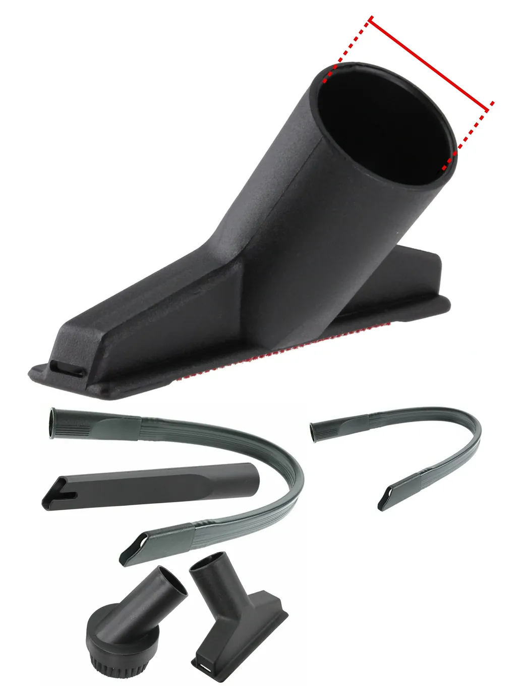 SpareS2Go Extra Long Flexible Crevice & Mini Brush Kit for Vax Vacuums
