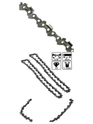 Spear & Jackson 33‑Pitch Chain, 8mm Drive Link, 20cm Bar – 2 Pack