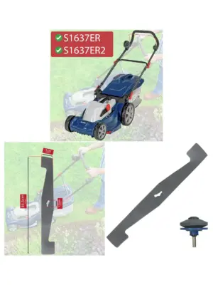 Spear & Jackson 37cm Rotary Lawn Mower Blade + Sharpener 1488214