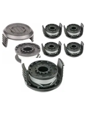 Spear & Jackson Trimmer Line Spool Set with Cover - 4 Pack 18V/36V