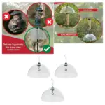 Squirrel-Resistant Dome Baffle for Bird Feeders Adjustable Hook Pack 3