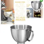 Stainless Steel 4.5qt KitchenAid Tilt-Head Bowl – 4.3L Fits K45SBWH