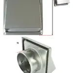 Stainless Steel External Wall Air Vent with Non‑Return Flap – 125mm