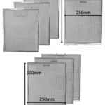 Stainless Steel Mesh Grease Filter for Kitchen Hood 300x250mm 3 Pack