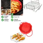 Stainless Steel Round Basket for Daewoo SDA1861 Air Fryer – 17.8 cm