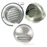 Stainless Steel Round Bull‑Nose Wall Vent with Insect Mesh – 125mm