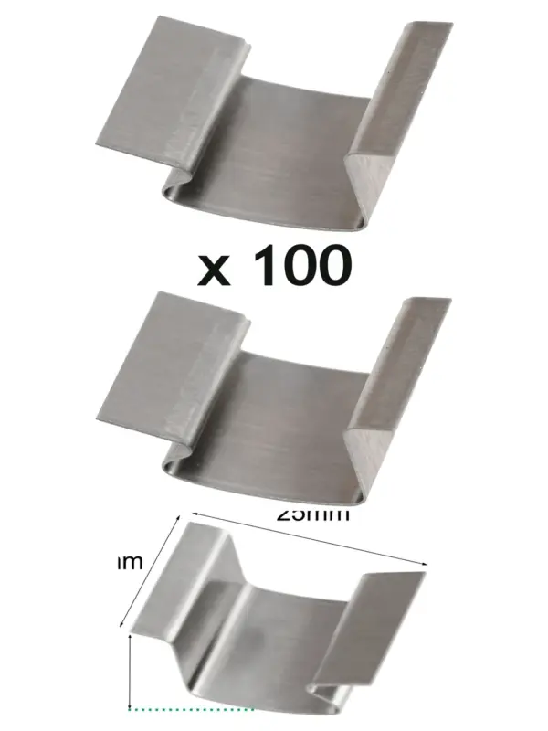 Stainless Steel Spring Glass Clips for Greenhouse Windows 100 Pack