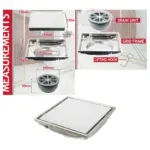 Stainless Steel Square Shower Drain Grate – Chrome Tile Insert 155mm