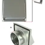 Stainless Steel Wall Air Vent with Backdraft Flap - 4 Pack 100mm