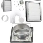 Stainless Steel Wall Vent Kit – Gravity Flap & 5m Hose for Dryer & AC