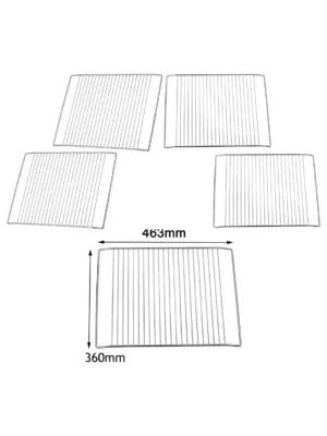Stainless Wire Oven Rack – 2 Shelves, 463x360mm, fits Leisure AL6
