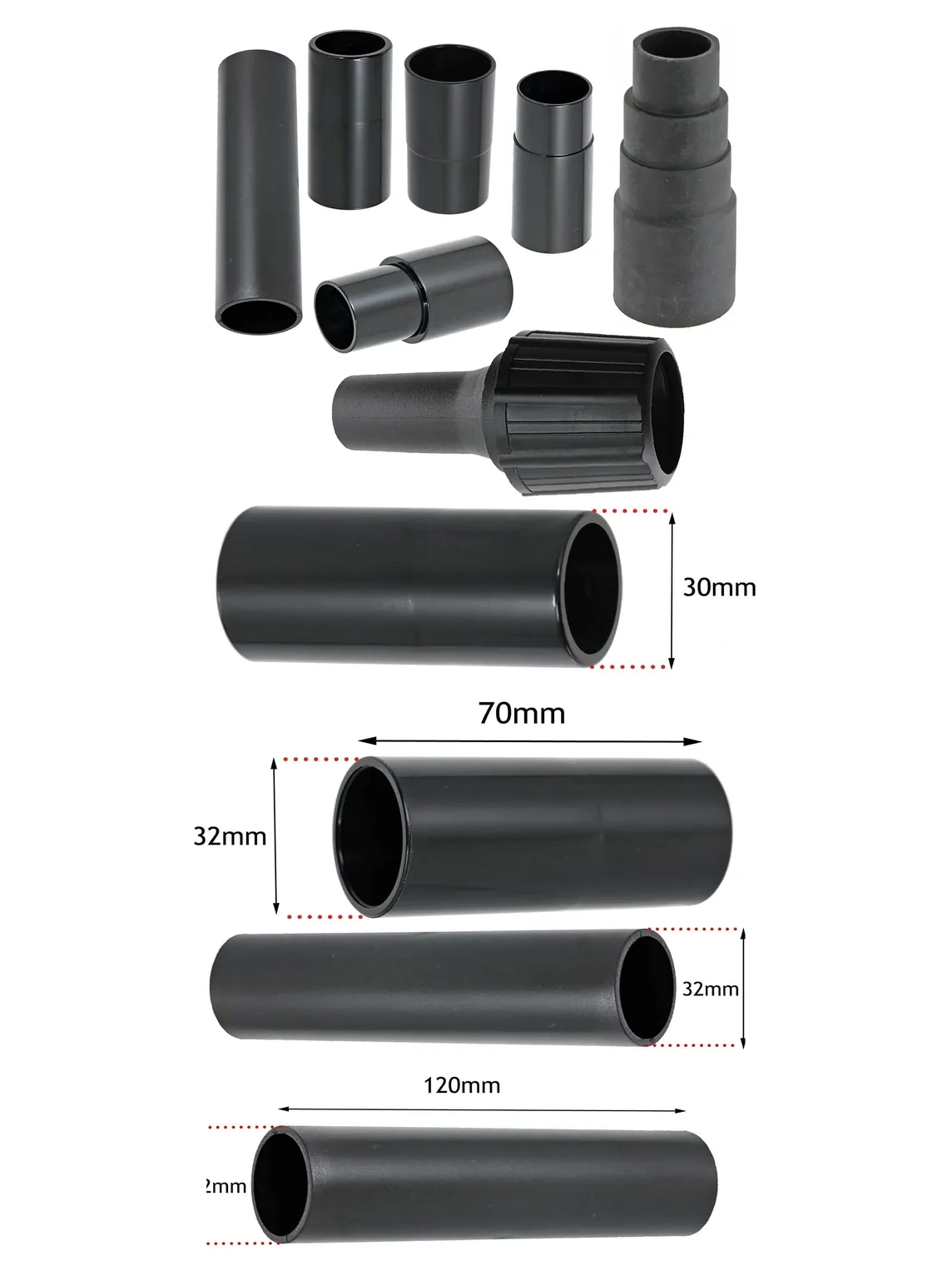 Stanley Dust Extraction Adapter for Sanders – 26‑38 mm Port Fit