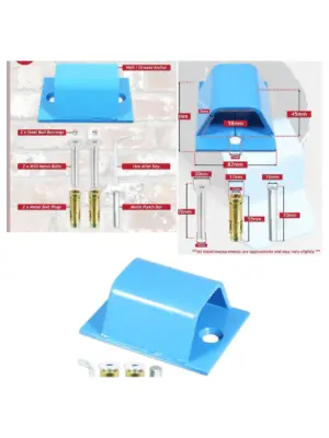 Steel Chain Lock Kit – Wall/Ground Anchor for Bikes & Motorcycles