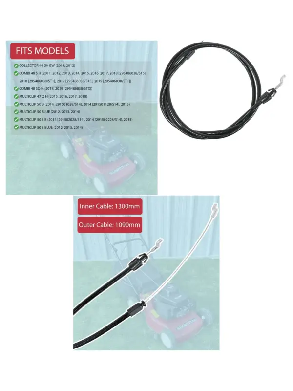 Stiga Combi 48 Engine Brake Cable Replacement Part for 48S/50B Mower