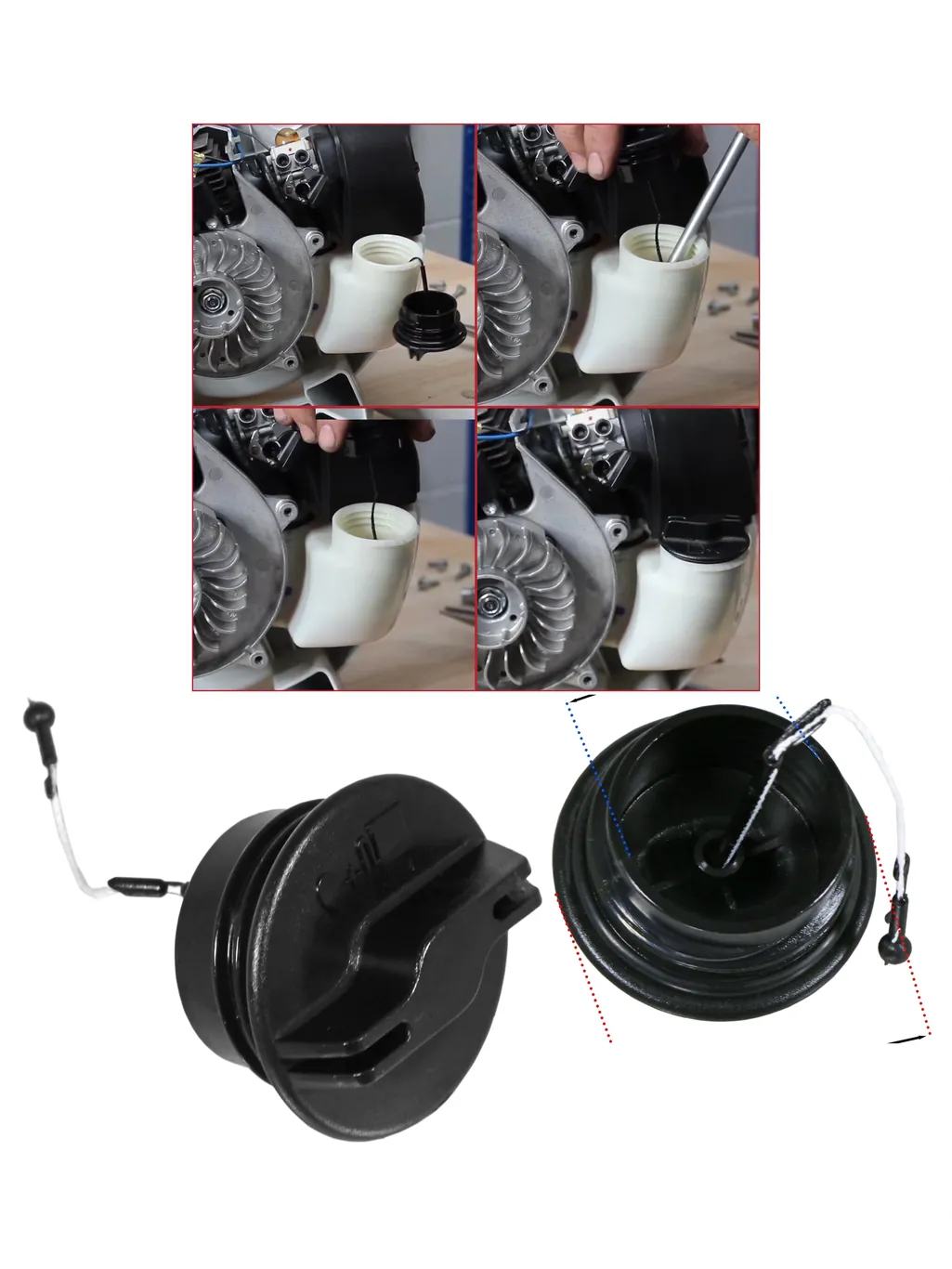 Stihl Blower Fuel Cap Replacement for SH55, SH56, SH85, SR200 & SR340