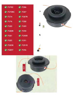 Stihl Brushcutter Trimmer Head Spool 10mm for FS74‑FS91