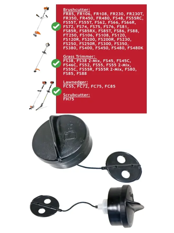 Stihl Fuel Cap Replacement for FC55, FC75, FC85, FH75 & FS Brushcutter