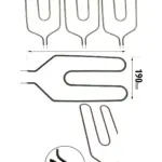 SUNHOUSE 850W Night Storage Heater Element – Crank Neck, 2‑Pin