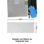 TeCNIK Cooker Hood Grease Filters – 2 Pack, Cut‑to‑Size 100×47 cm