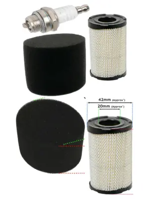 Tecumseh AQ148 Air Filter & Spark Plug Kit for Lawn Mowers