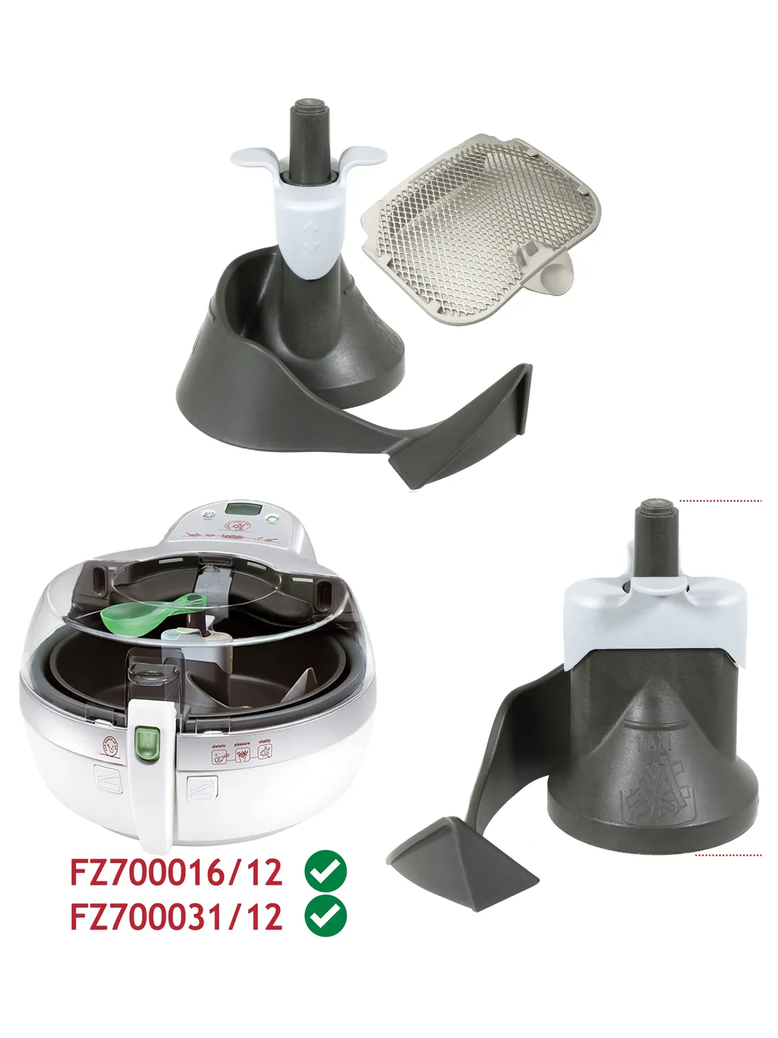 TEFAL Actifry Filter & Mixing Paddle Blade Replacement Kit