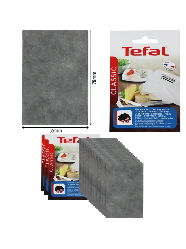 Tefal Cheese Preserver Filters Activated Charcoal for Cellar 18 Pack