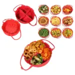 Tefal EasyFry Compact Red Basket Liner – Non‑Stick Air Fryer Set