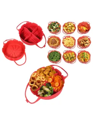 Tefal EasyFry Compact Red Basket Liner – Non‑Stick Air Fryer Set