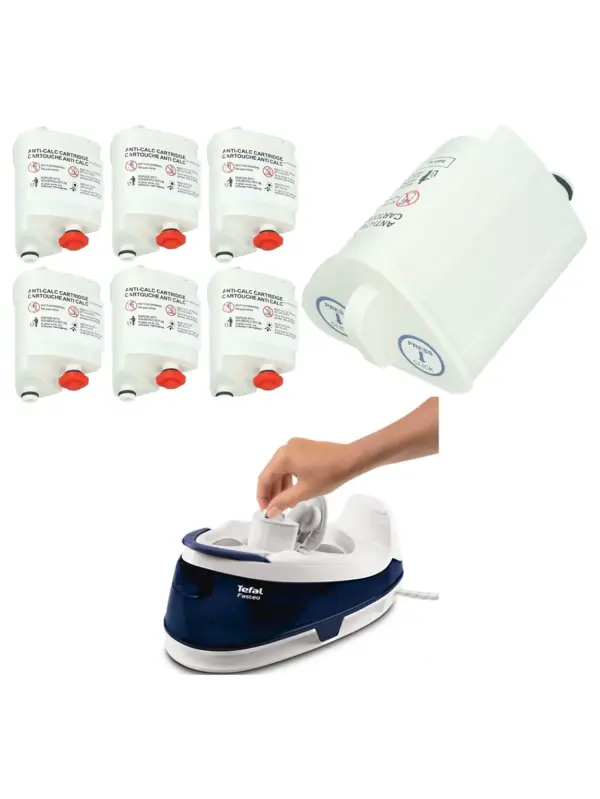 Tefal Fasteo Liberty Iron Anti‑Calc Filter Cartridges – Pack of 6
