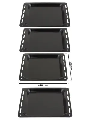 Teka Enamel Baking Tray – 448×360×25 mm, 2‑Pack Oven Pan